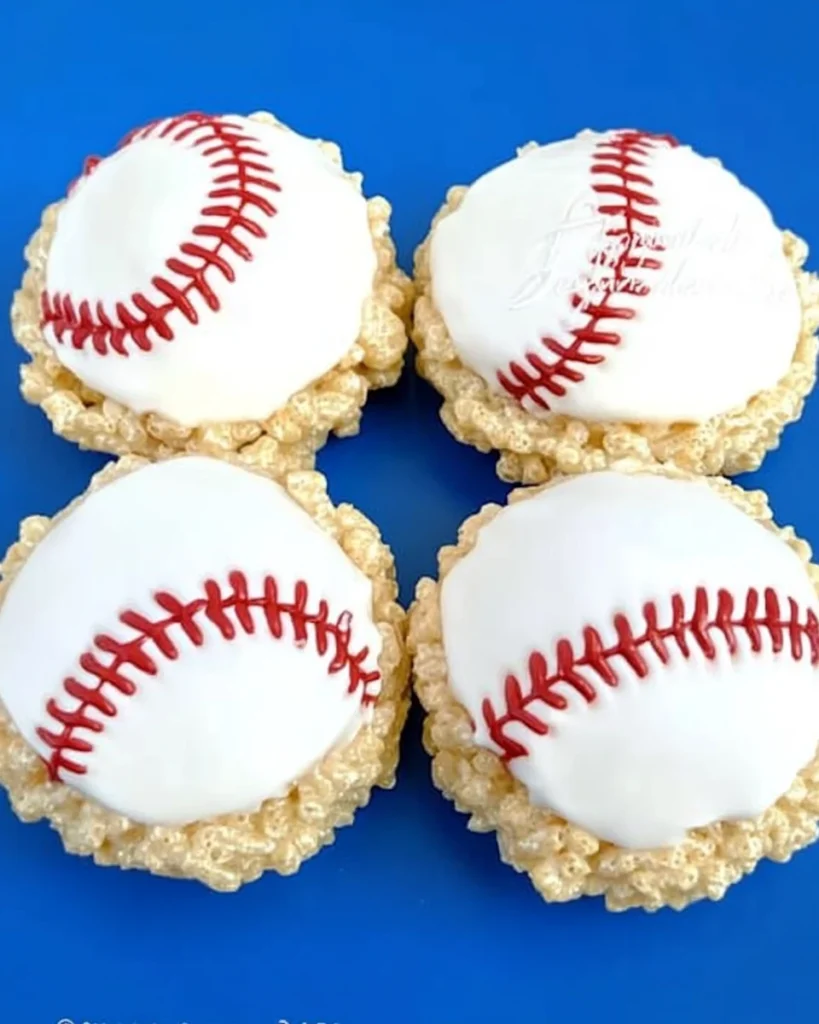 Rice Krispie Treat Baseballs