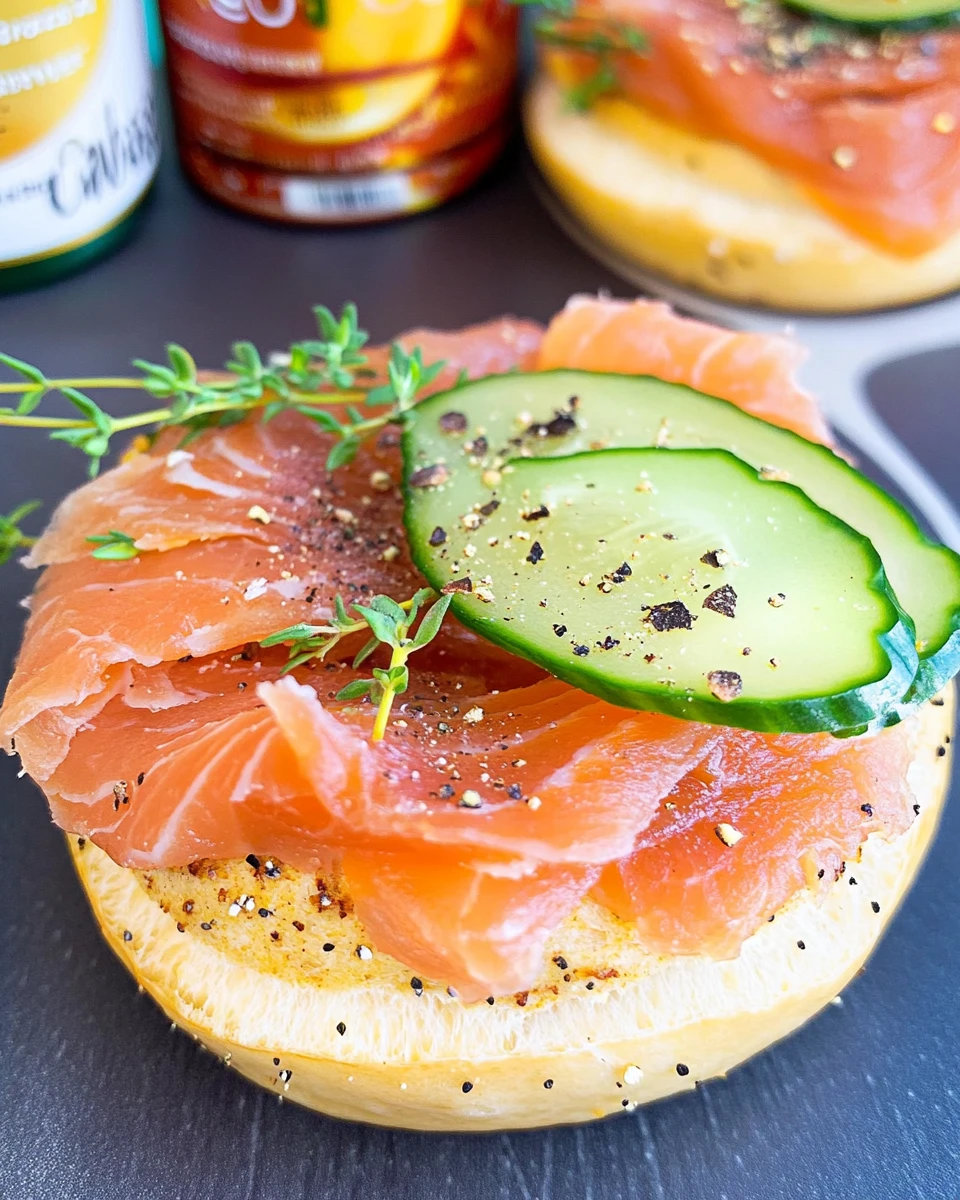Quick Smoked Salmon Breakfast Bagel Recipe