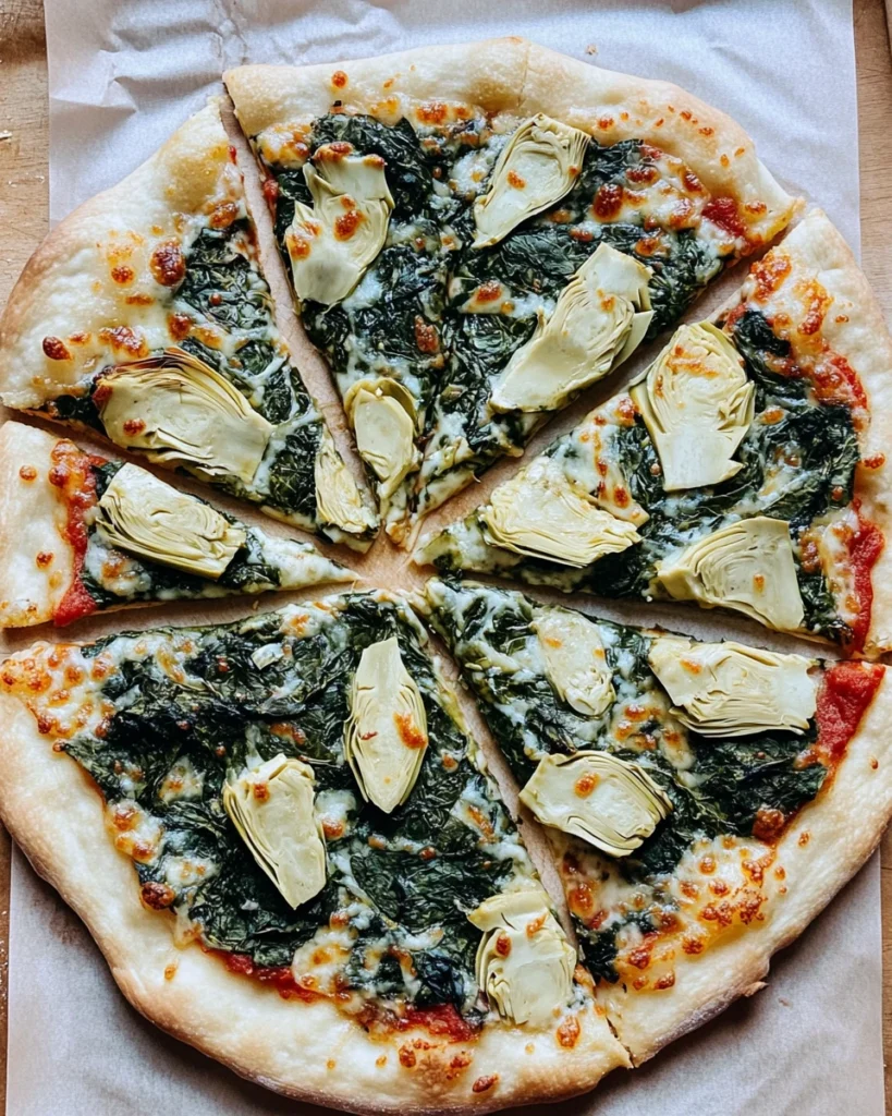 Spinach Artichoke Pizza