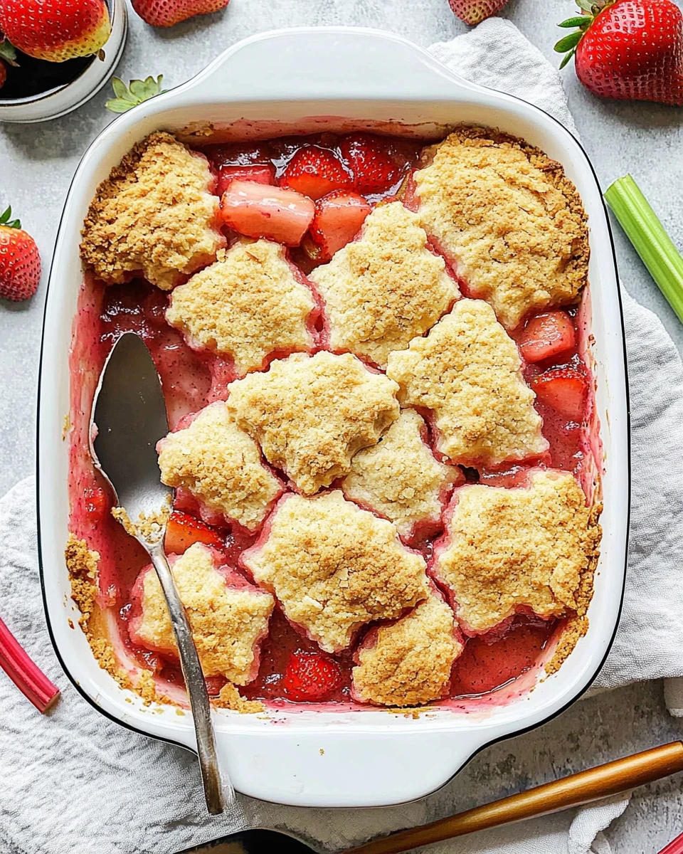 Strawberry Rhubarb Cobbler