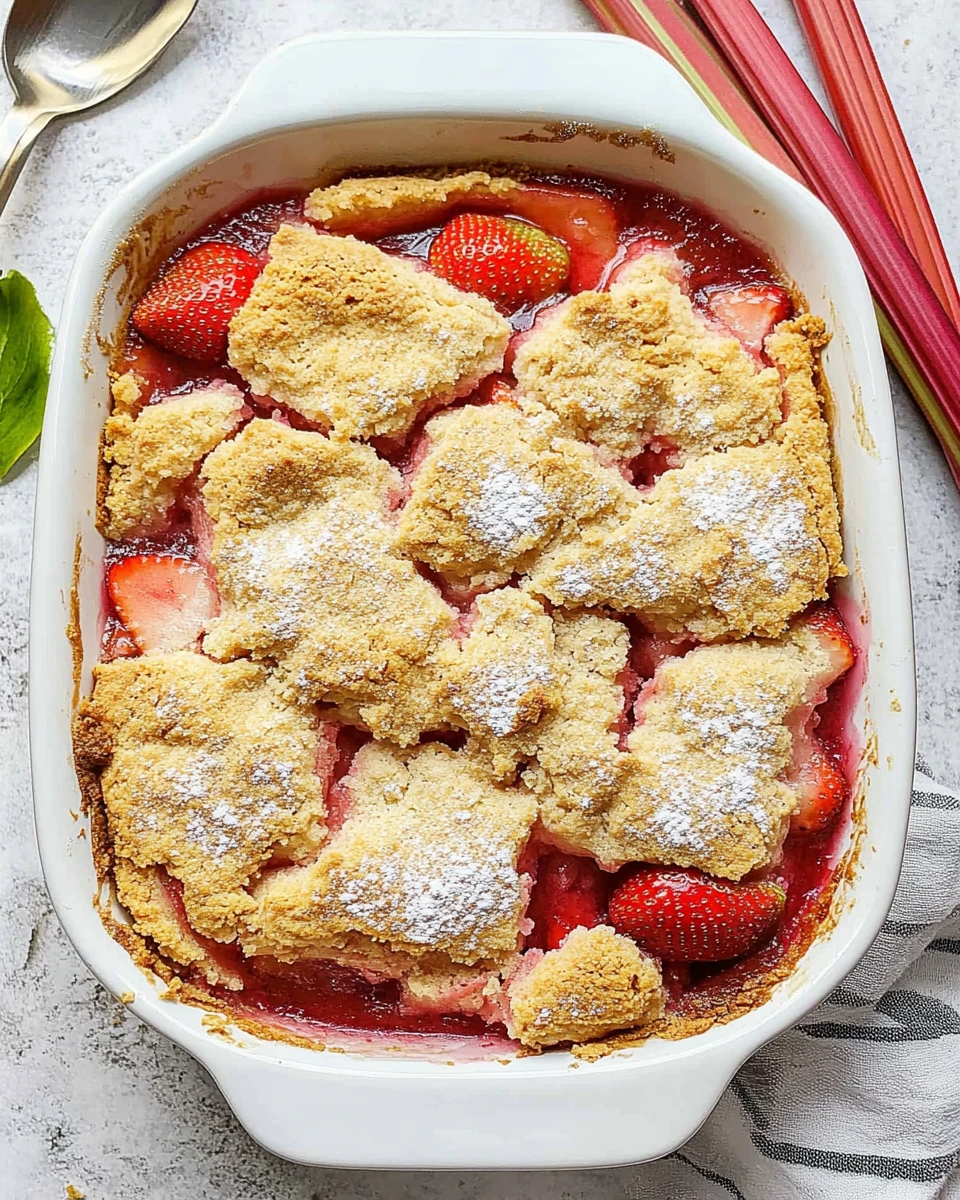 Strawberry Rhubarb Cobbler