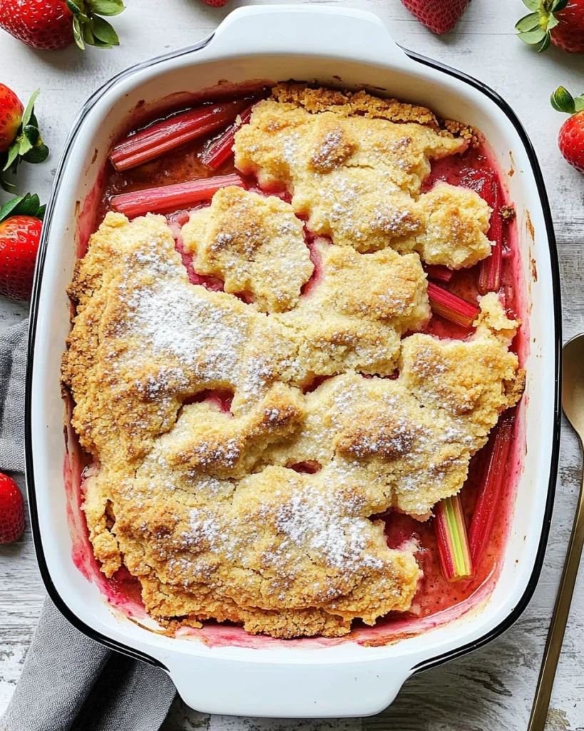 Strawberry Rhubarb Cobbler
