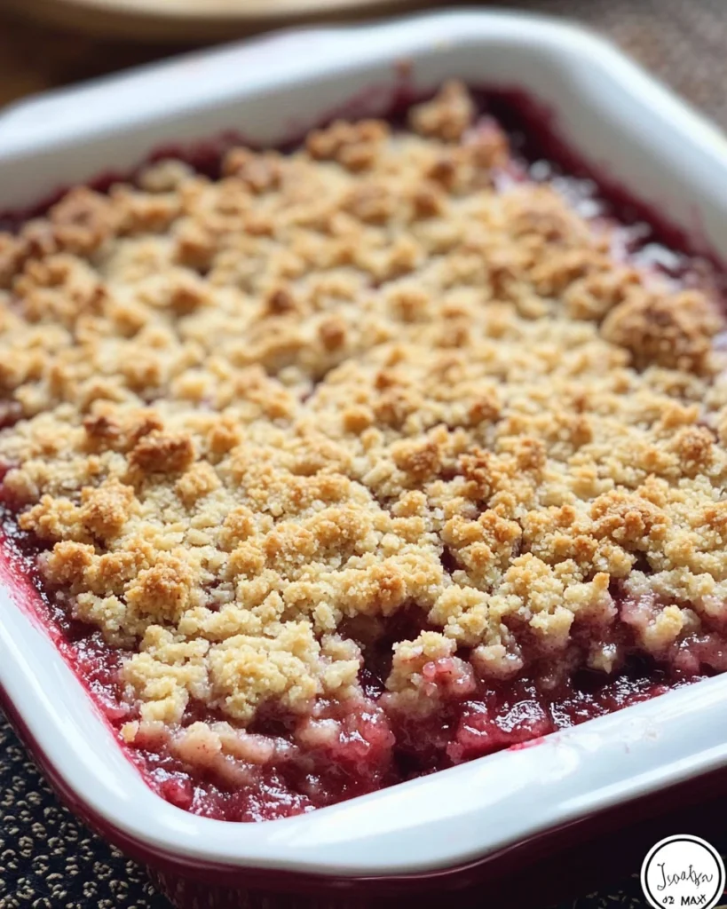 Strawberry Rhubarb Crumble