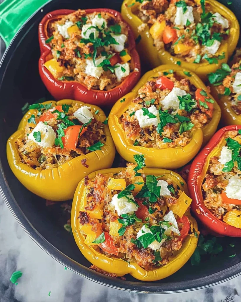Stuffed Peppers, Greek Style
