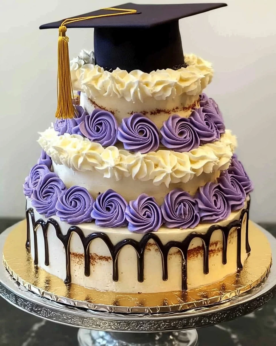 Tiered Graduation Cake