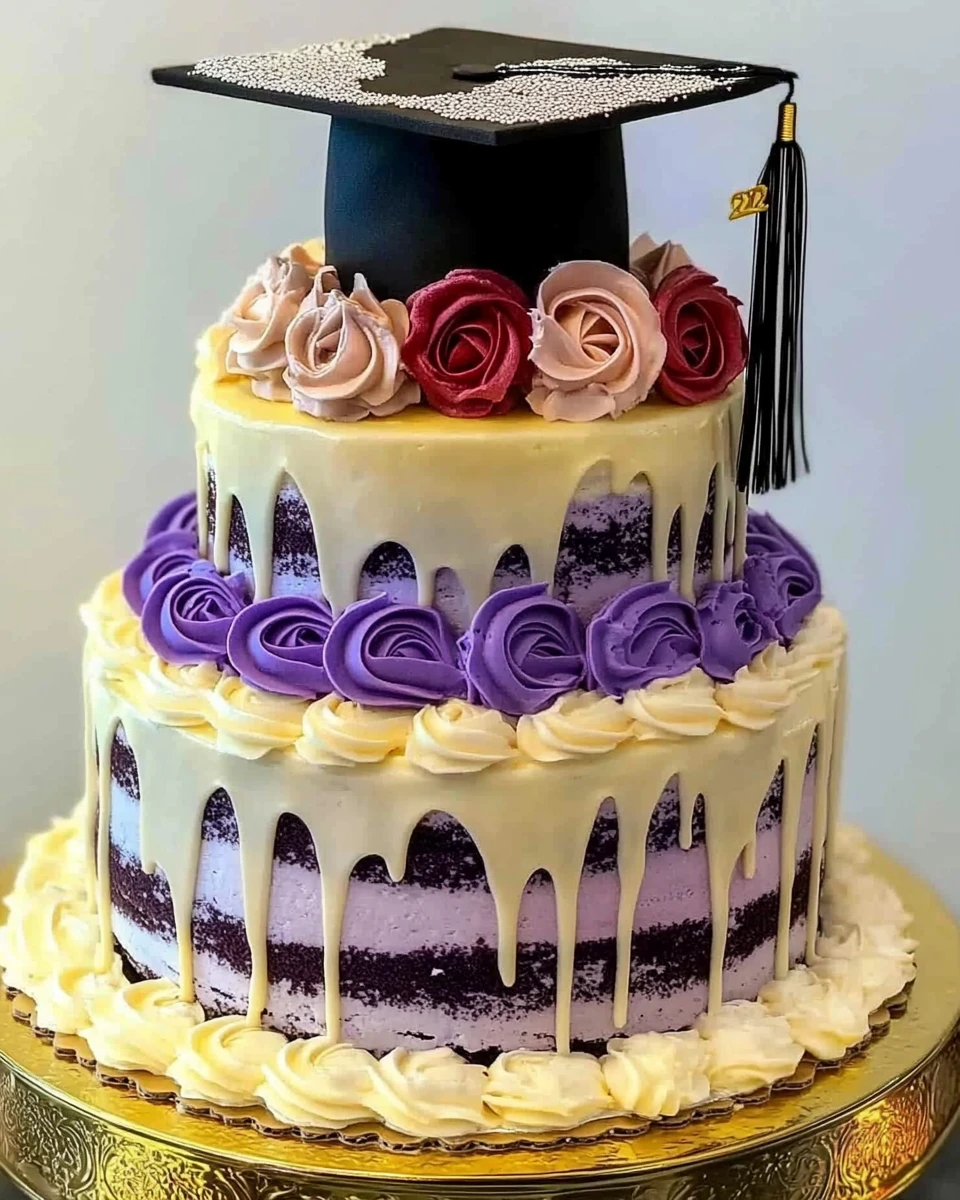 Tiered Graduation Cake