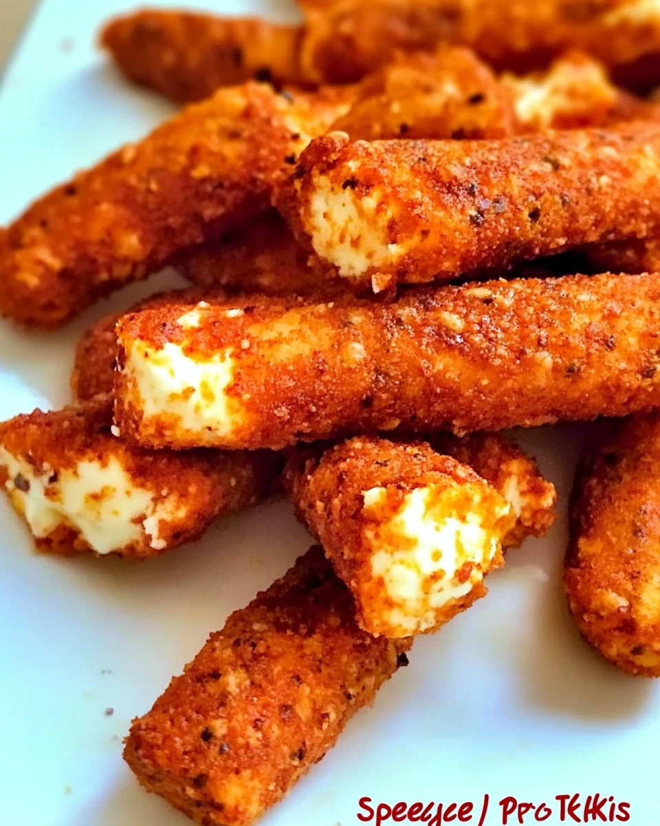 Air Fryer Spicy Mozzarella Sticks