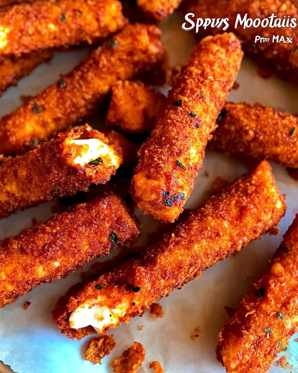 Air Fryer Spicy Mozzarella Sticks