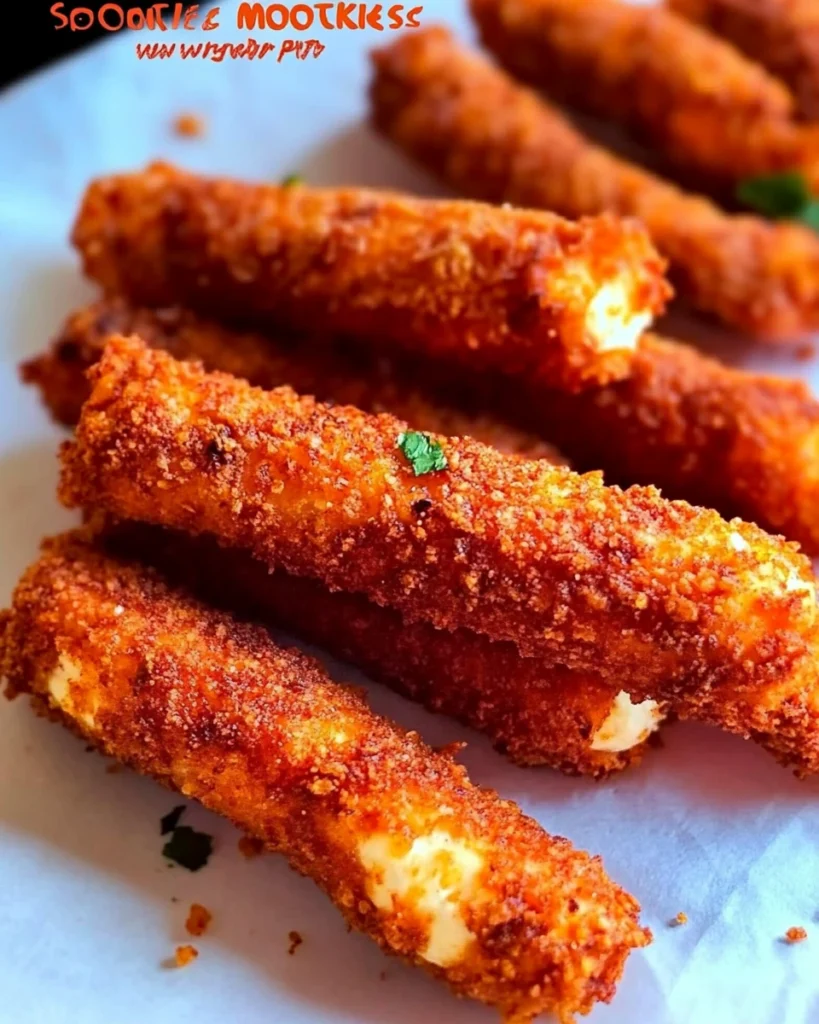Air Fryer Spicy Mozzarella Sticks