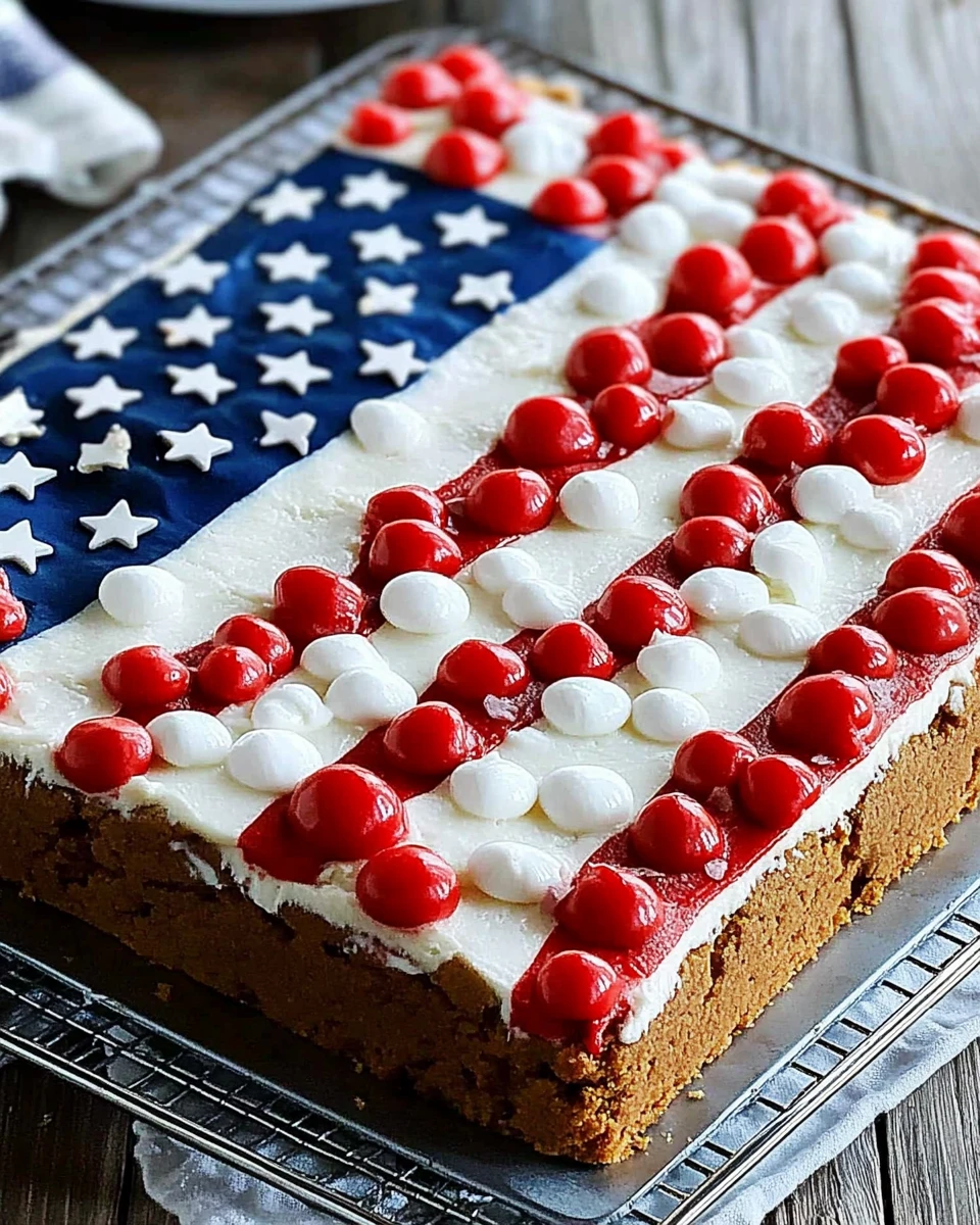 American Flag Cookie Cake