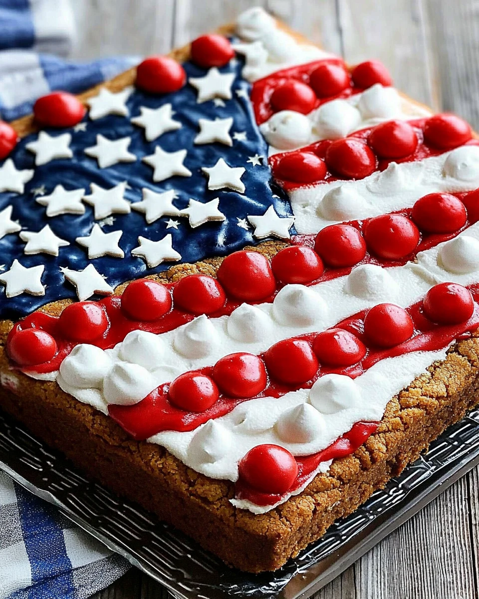 American Flag Cookie Cake