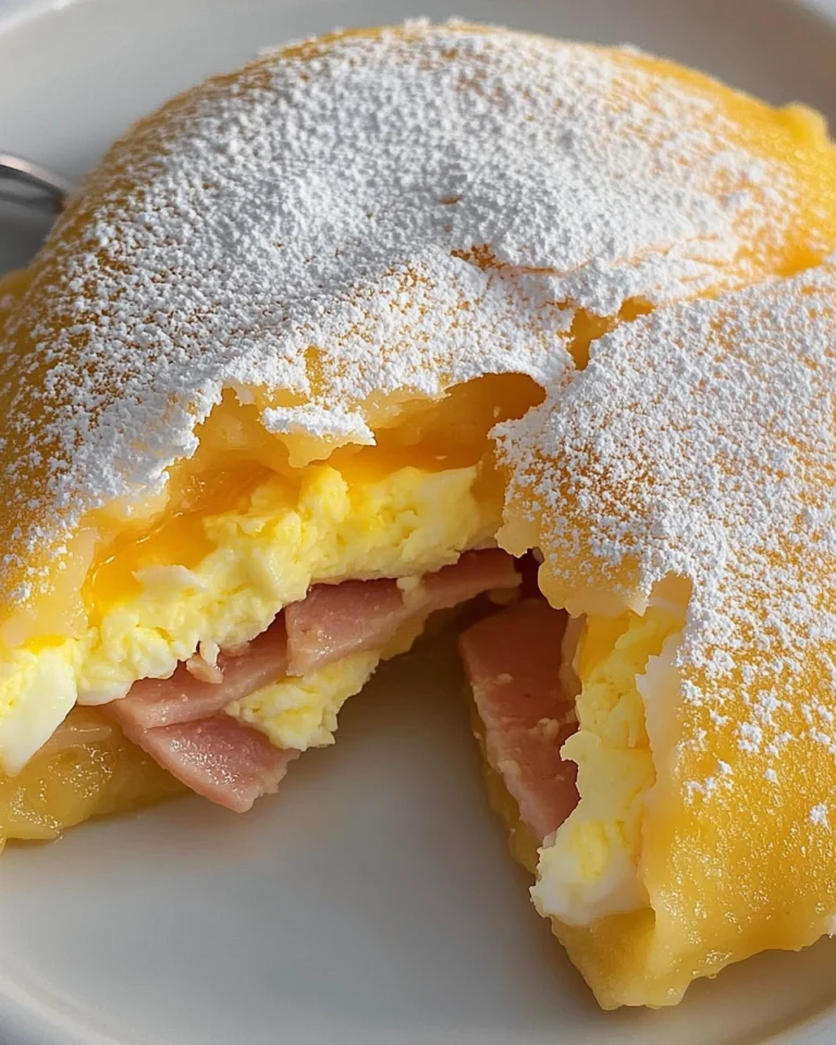 Brazilian Breakfast Tapiocas with Ham, Egg and Cheese