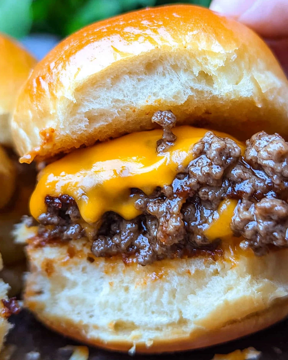 Cheeseburger Sliders with Hawaiian Rolls