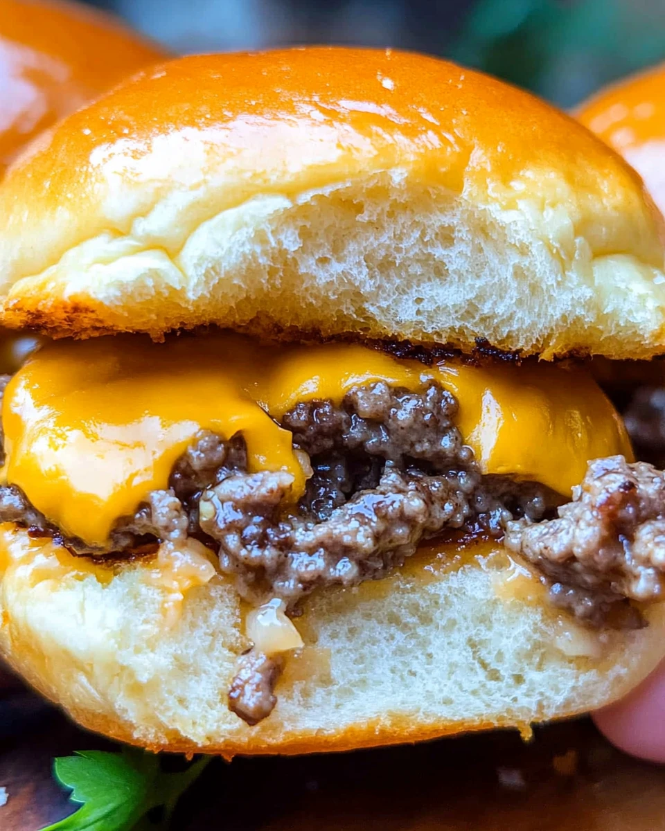 Cheeseburger Sliders with Hawaiian Rolls