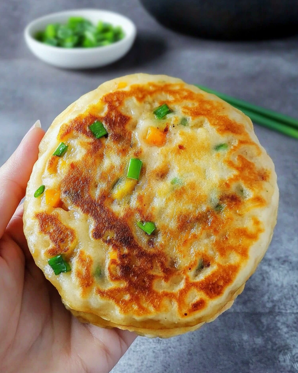 Chinese-Style Savoury Stuffed Breakfast Pancakes