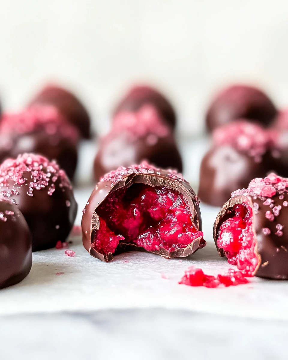 Chocolate-Covered Raspberry Bites