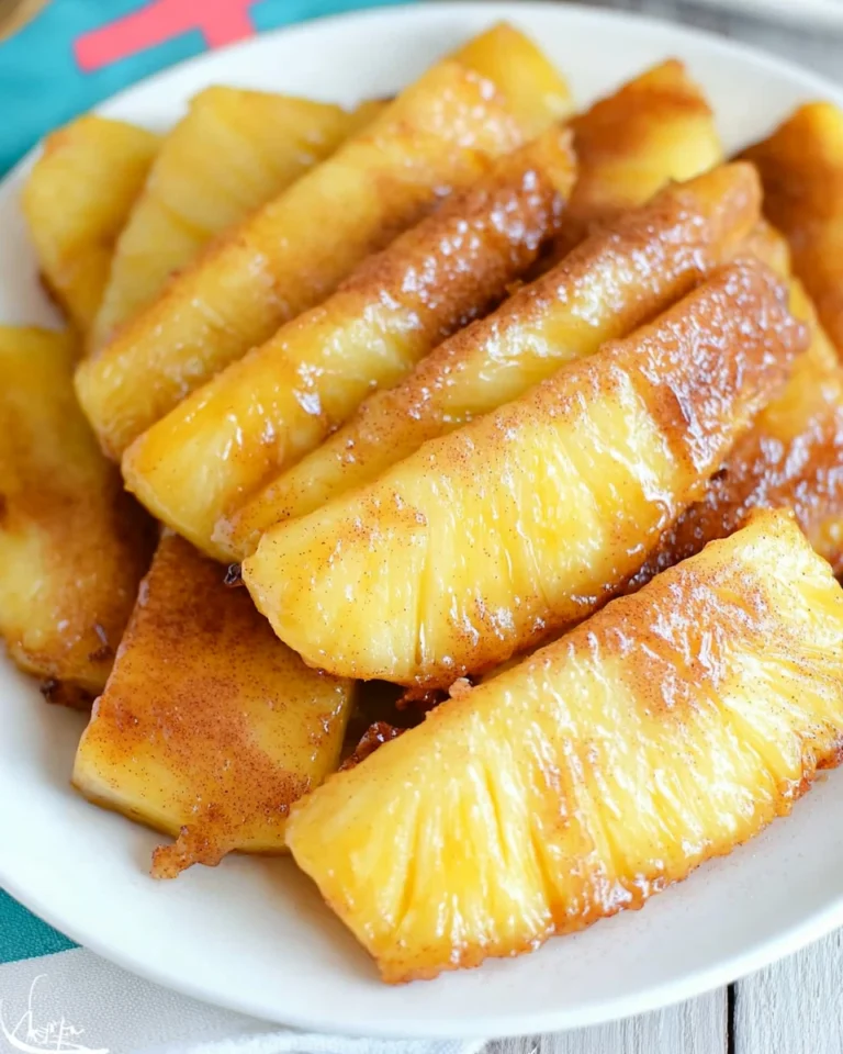 Cinnamon Fried Pineapple