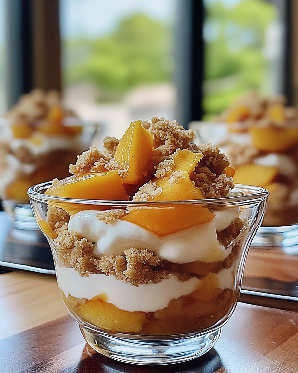 Classic Peach Cobbler Parfait
