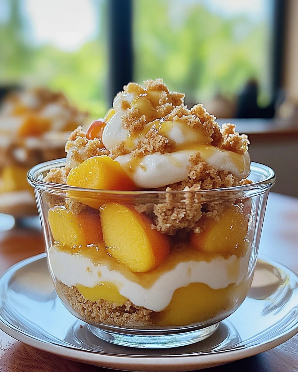 Classic Peach Cobbler Parfait