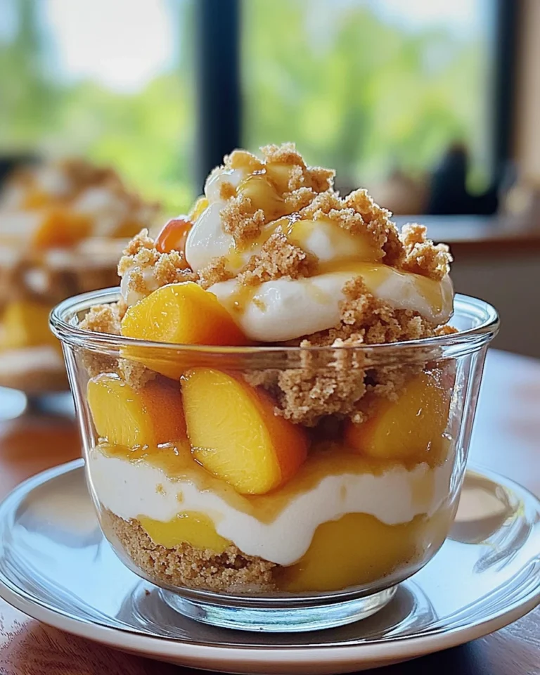 Classic Peach Cobbler Parfait