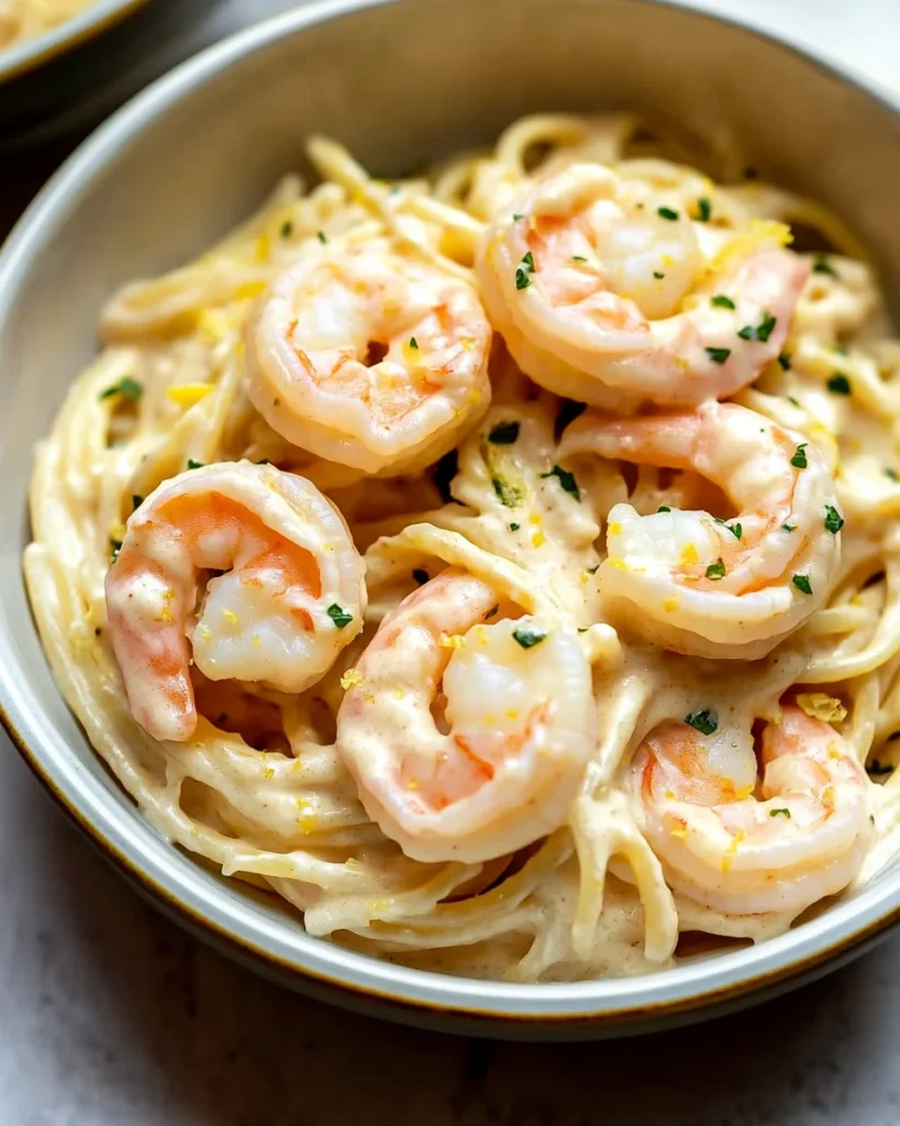Creamy Lemon Shrimp Pasta