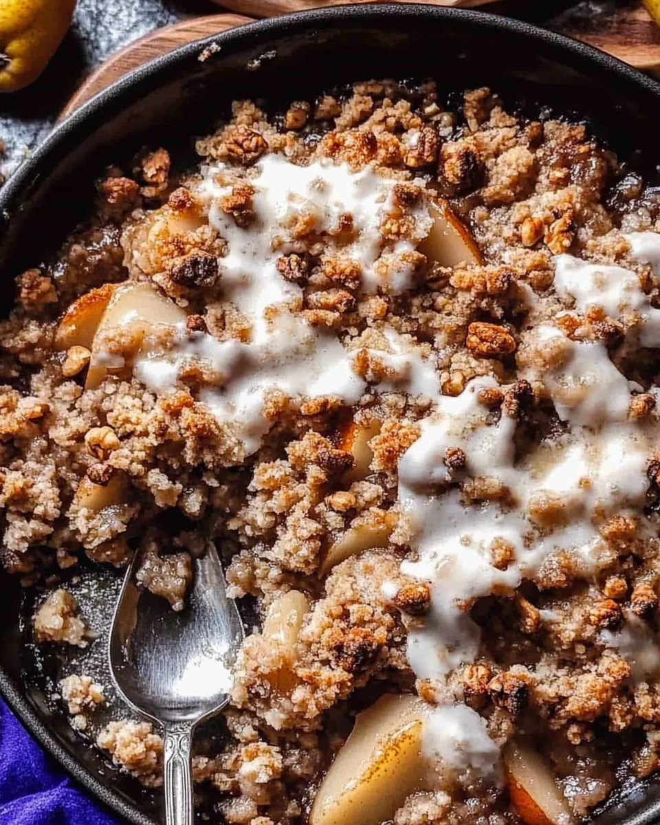 Easy Pear Crumble with Walnuts