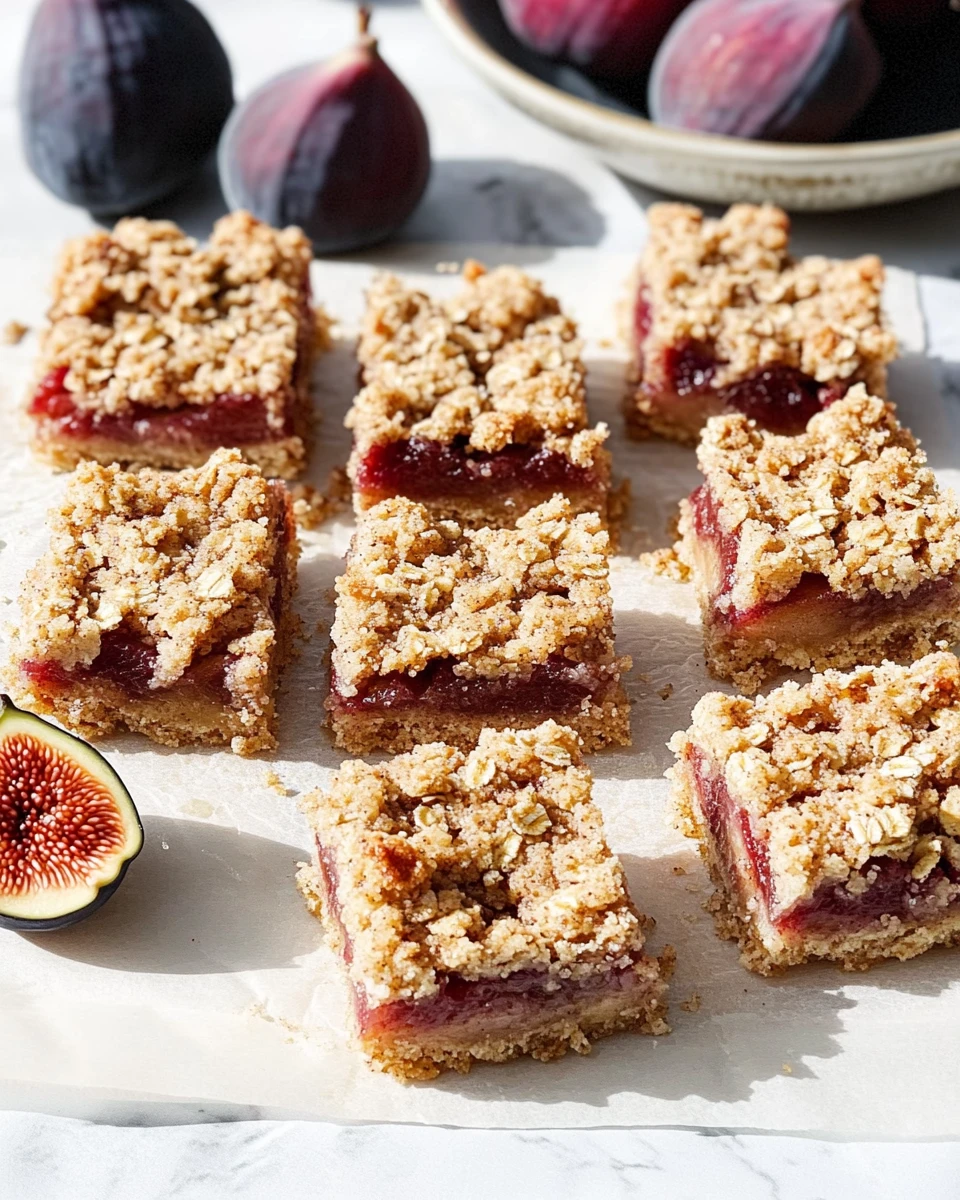 Fig, Apple & Vanilla Oat Crumb Bars