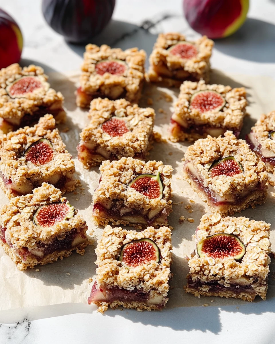 Fig, Apple & Vanilla Oat Crumb Bars