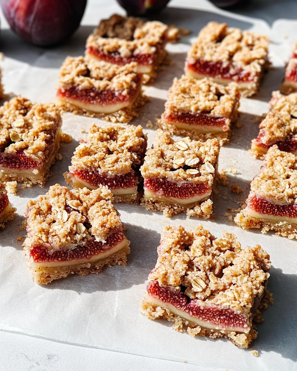 Fig, Apple & Vanilla Oat Crumb Bars