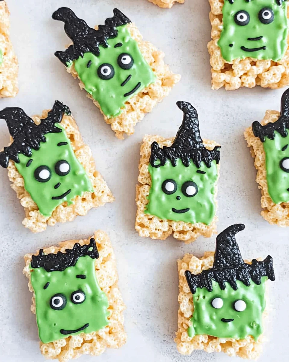 Frankenstein Halloween Rice Krispie Treats