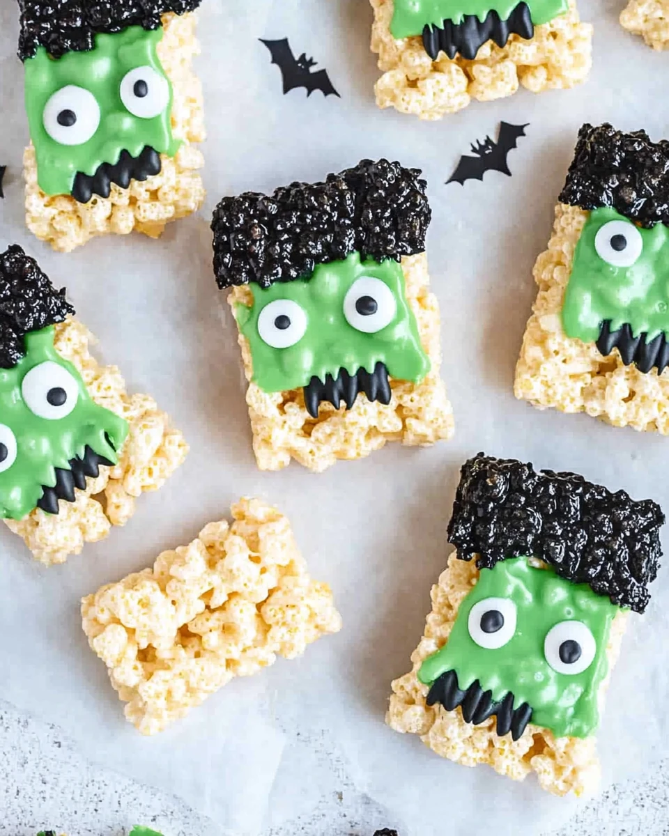 Frankenstein Halloween Rice Krispie Treats