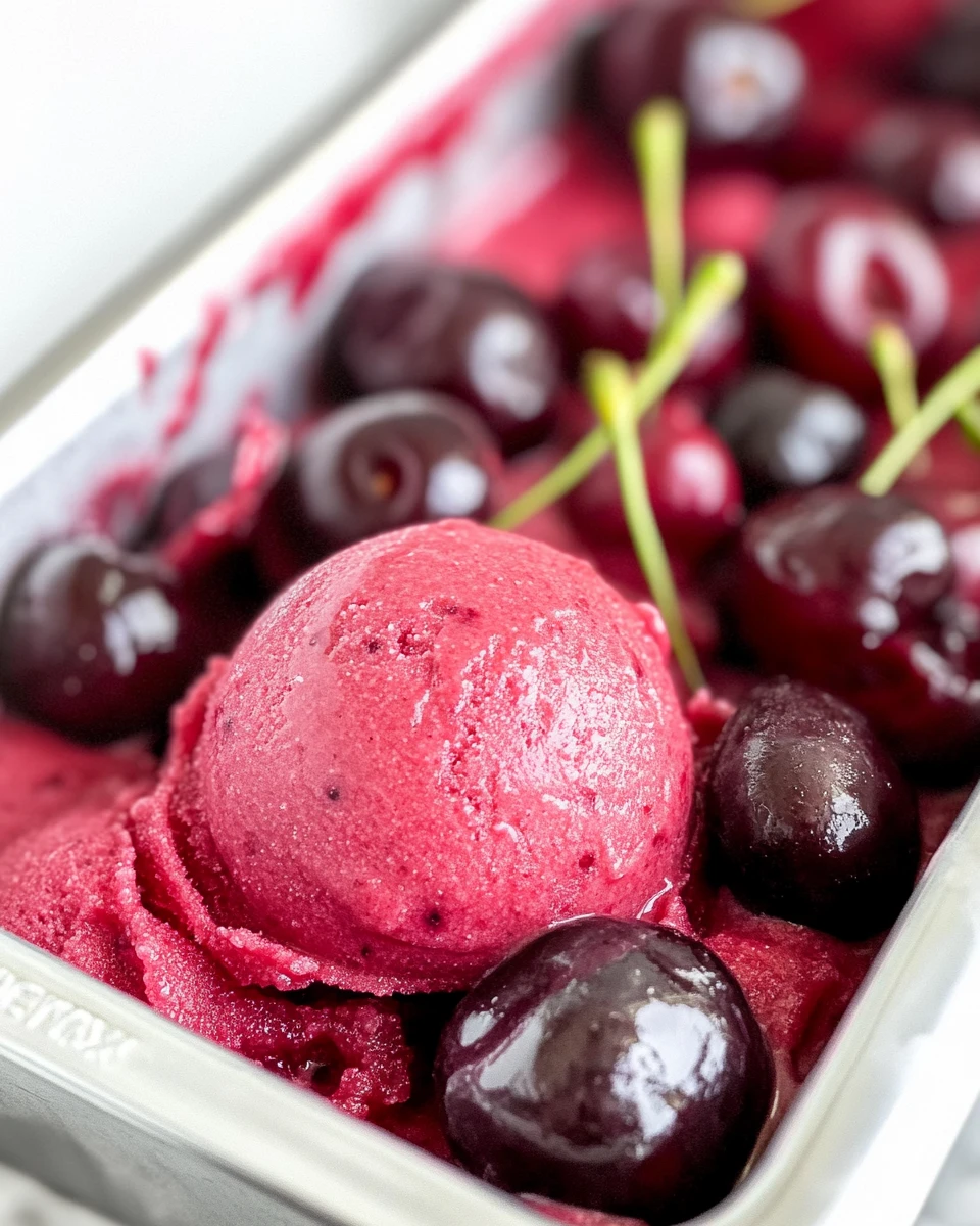 Fresh Cherry Sorbet