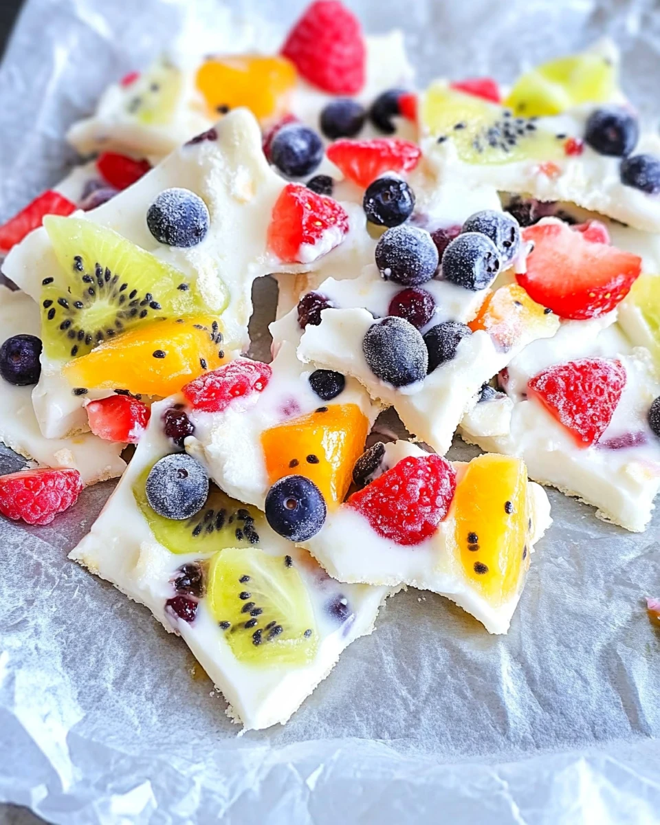 Frozen Yogurt Fruit Bark