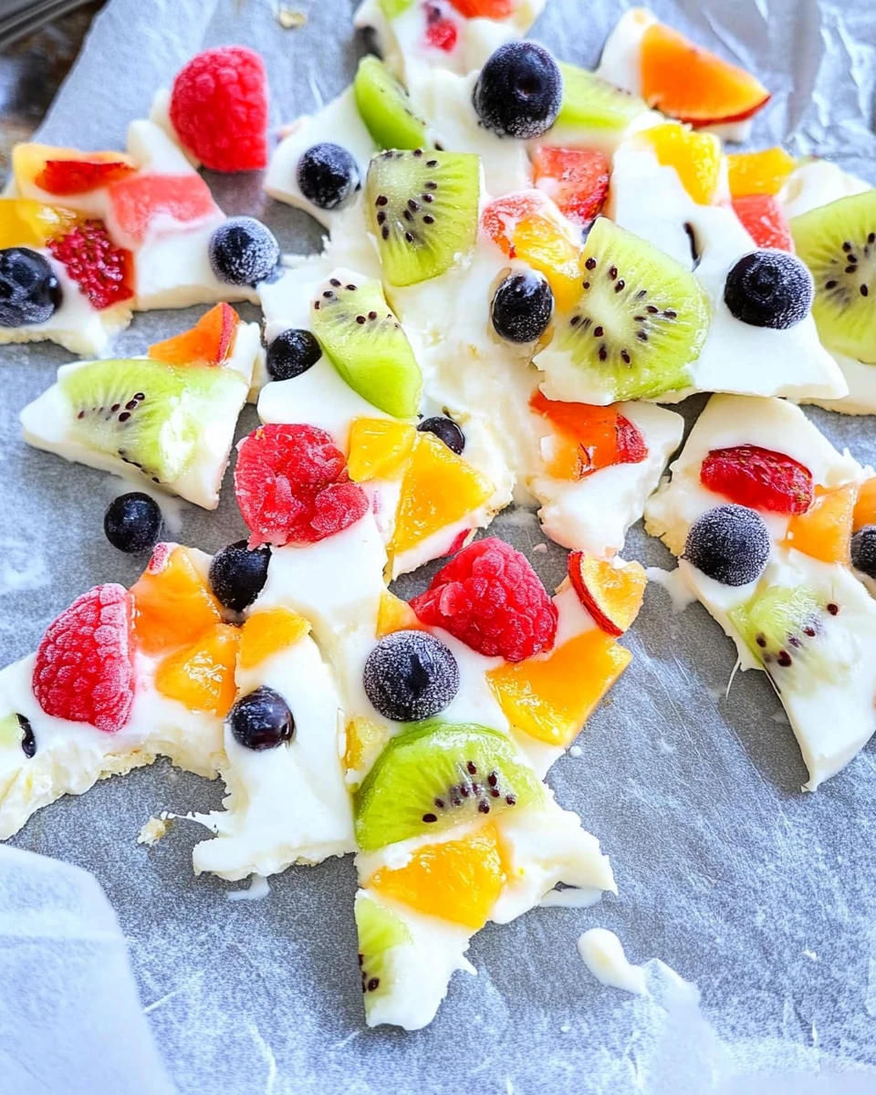 Frozen Yogurt Fruit Bark