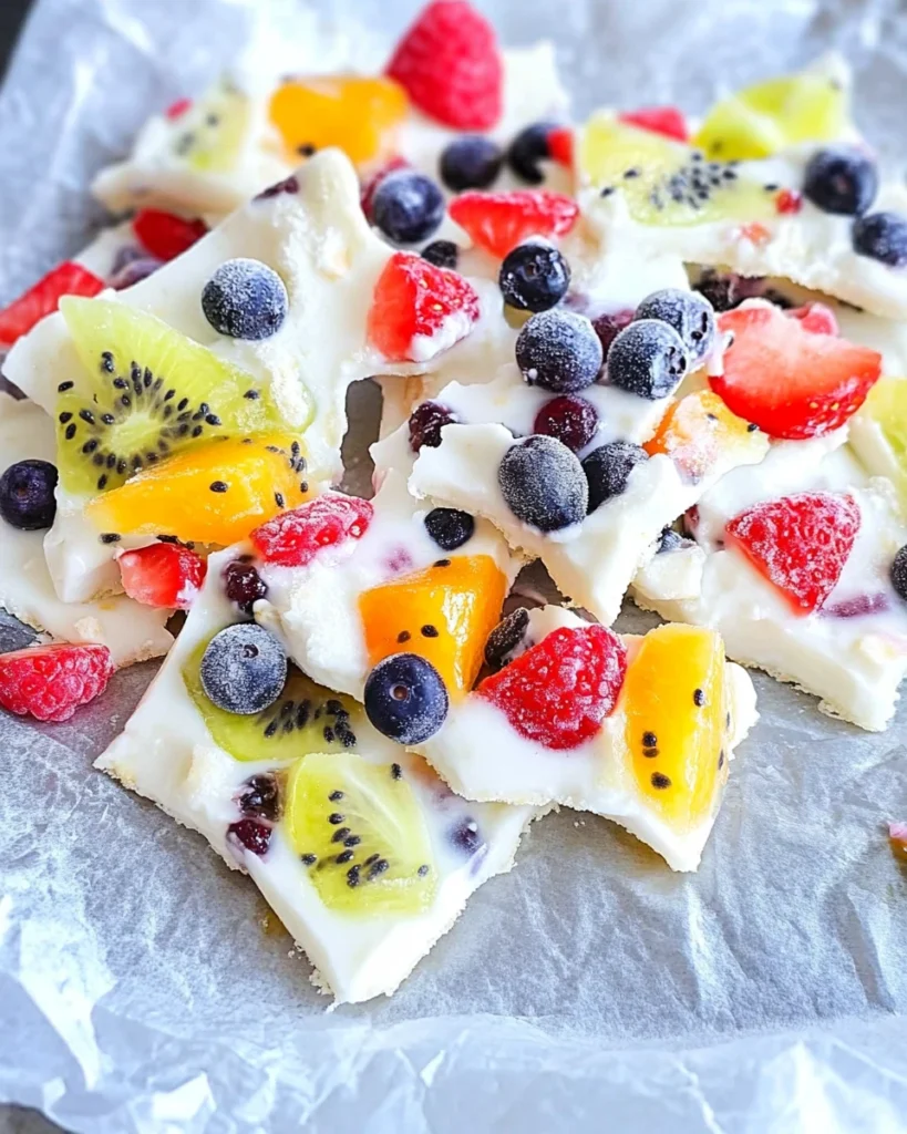 Frozen Yogurt Fruit Bark