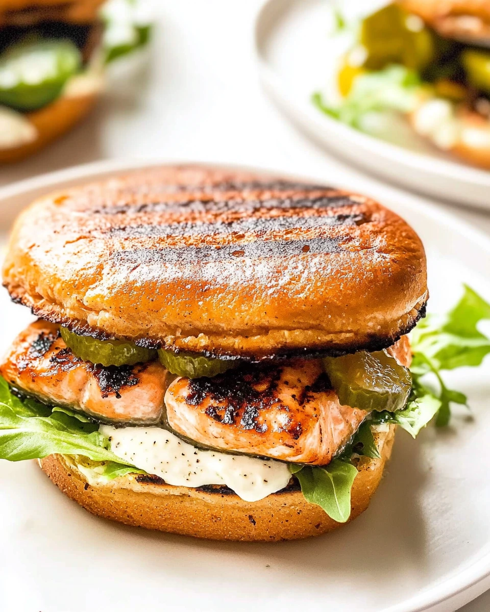 Grilled Salmon Sandwiches