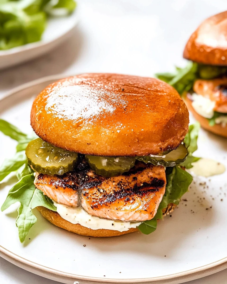 Grilled Salmon Sandwiches