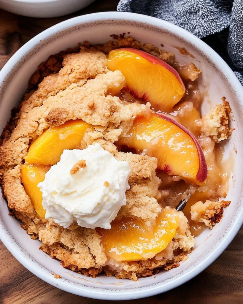 Homemade Peach Cobbler (Bourbon Spiked)
