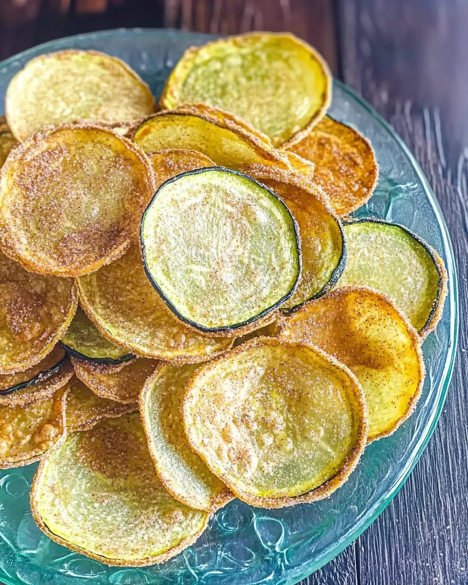 Low Carb Cinnamon Zucchini Chips