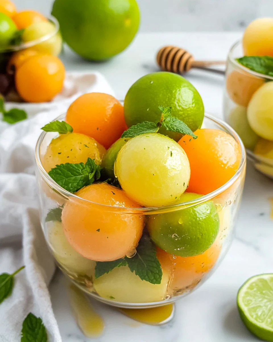 Melon Salad with Honey, Lime, and Mint