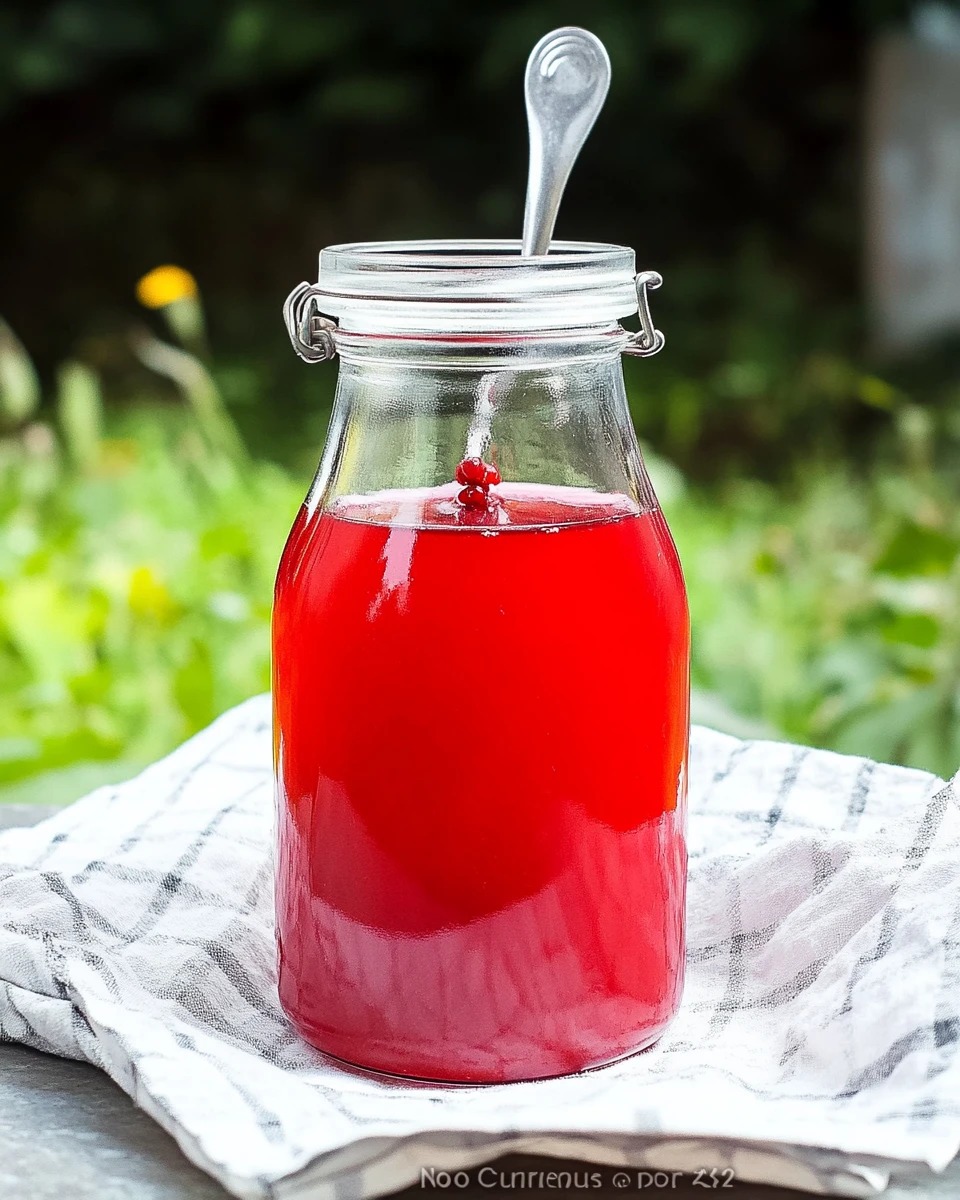 No-Cook Red Currant Syrup