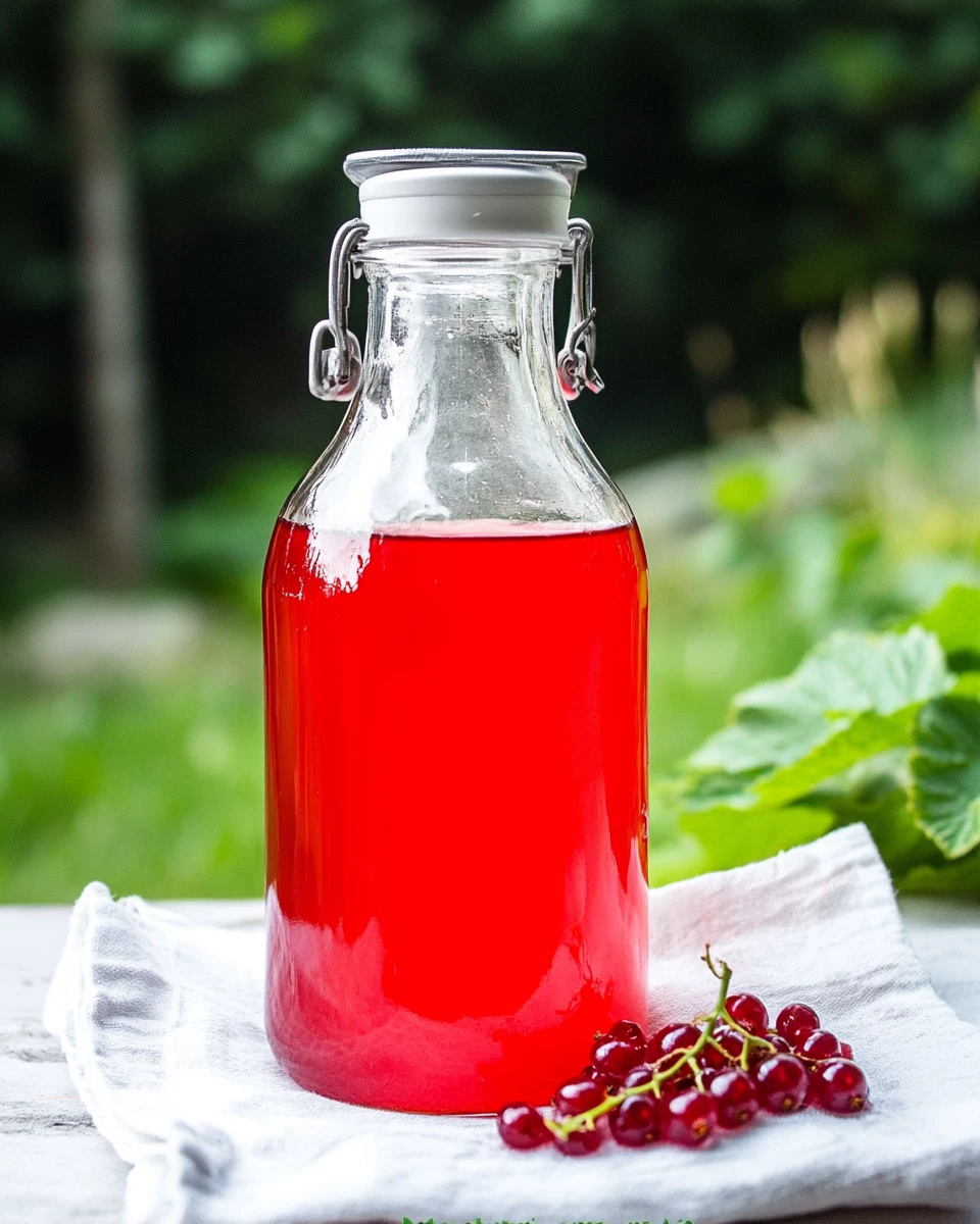 No-Cook Red Currant Syrup