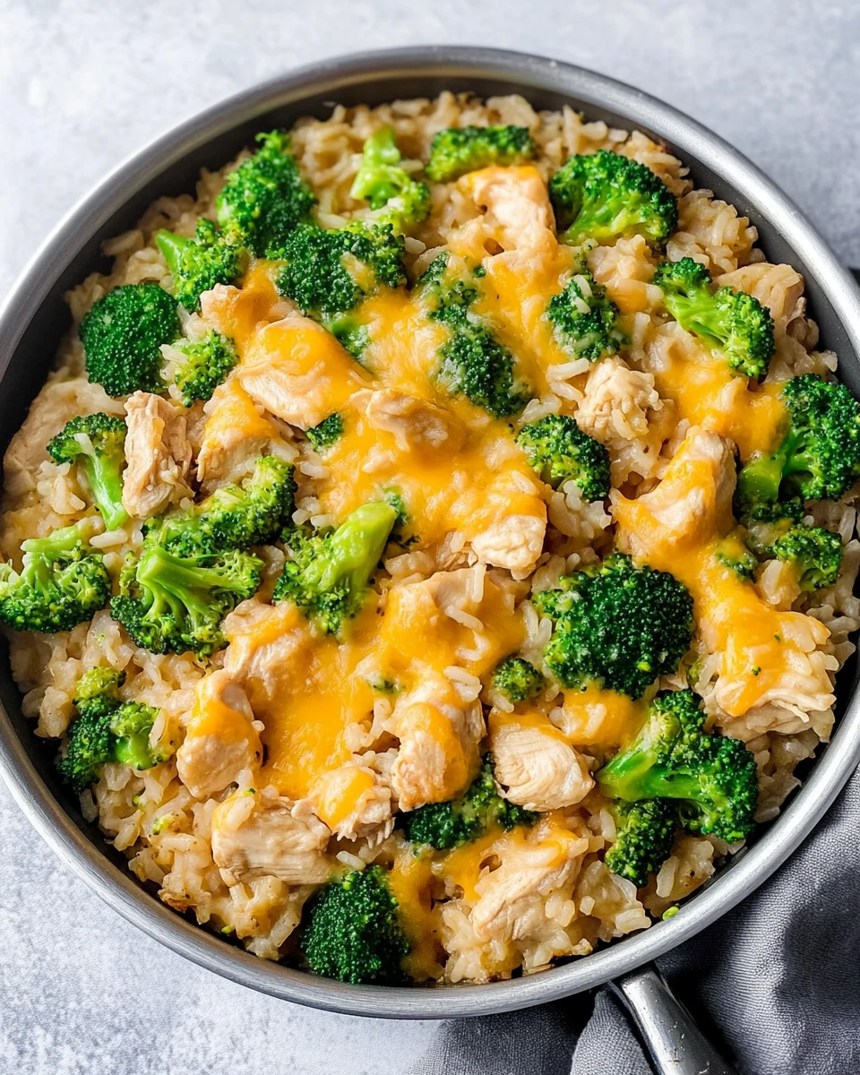 One Pan Cheesy Chicken Broccoli and Rice