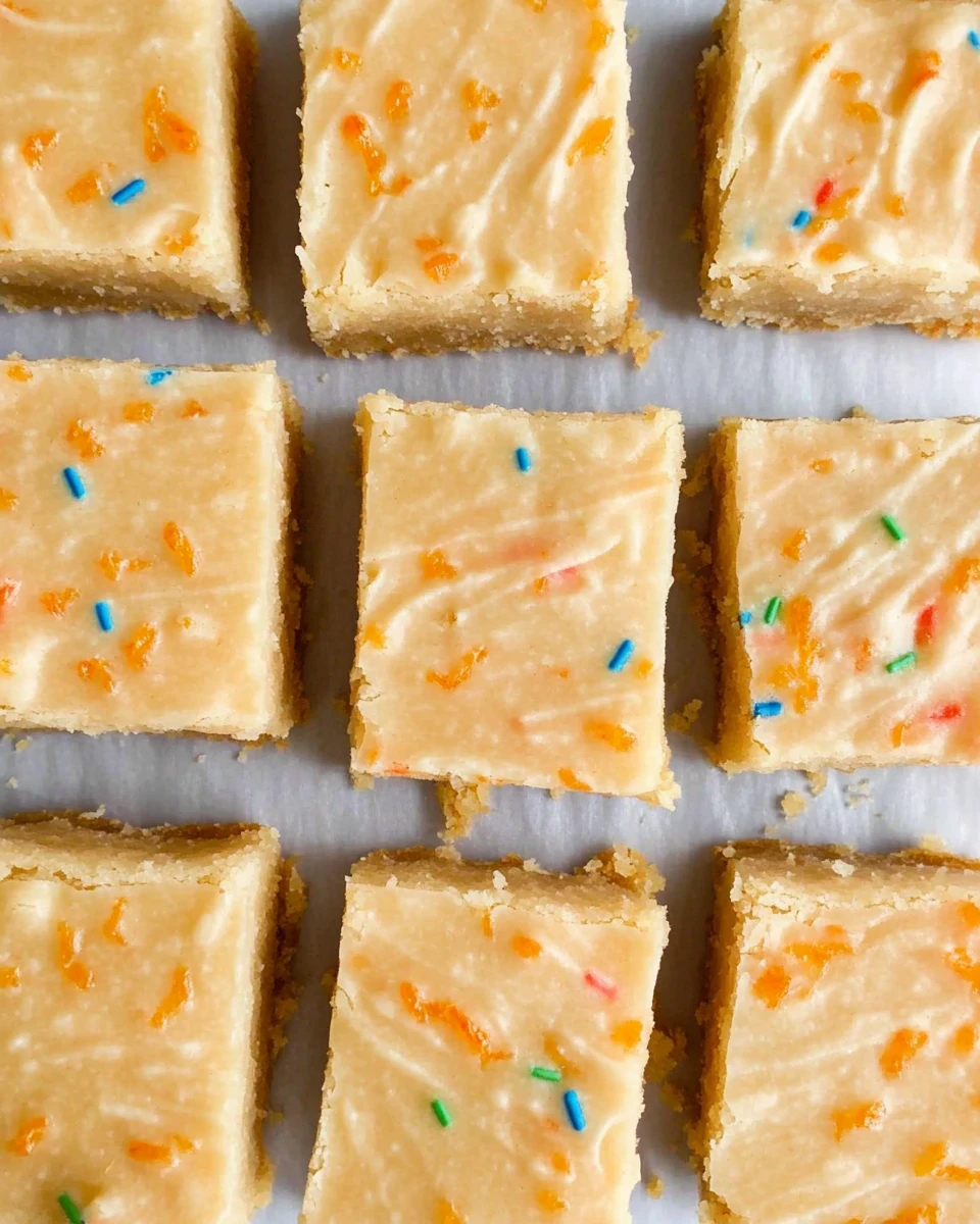 Orange Dreamcicle Sugar Cookie Bars