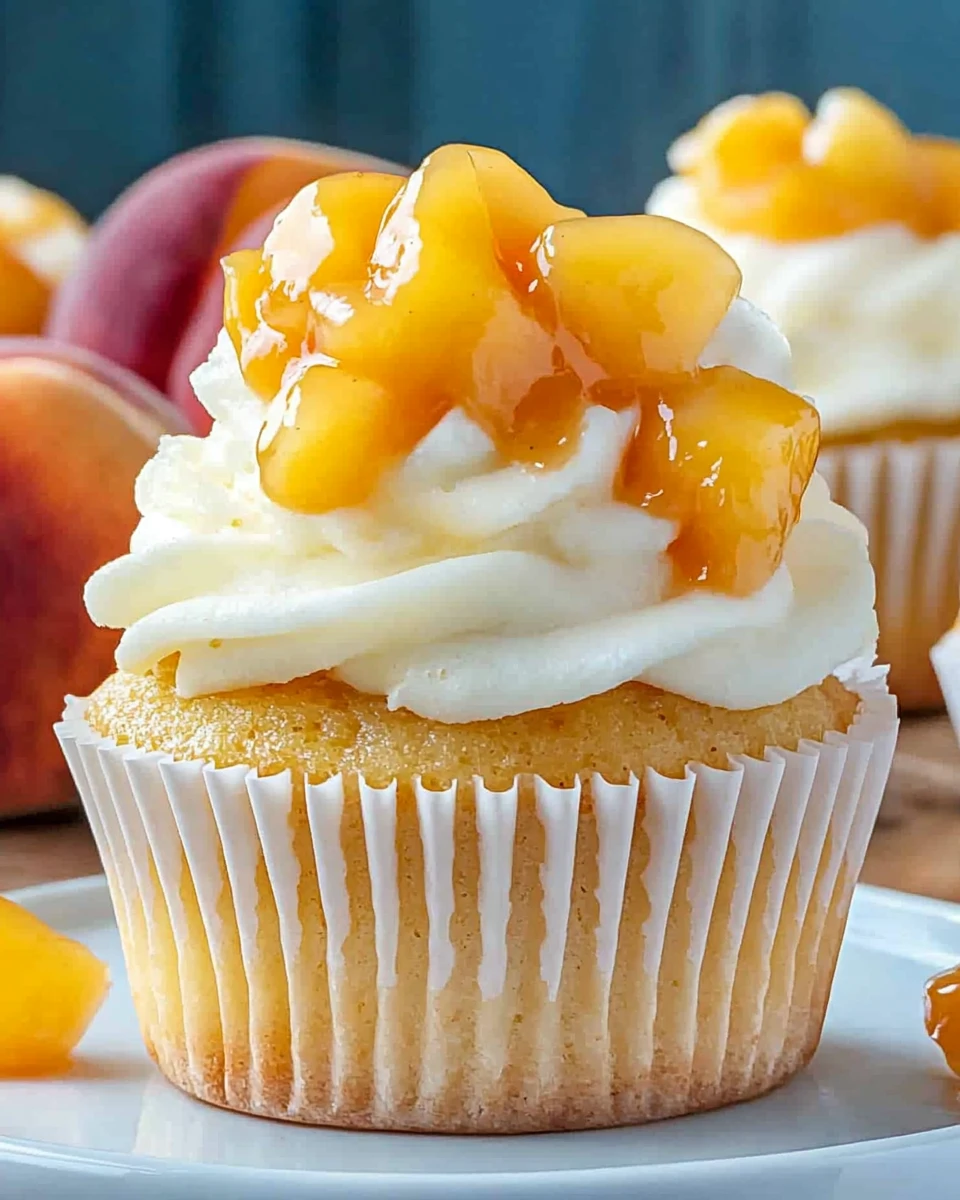 Peach Cobbler Cupcakes