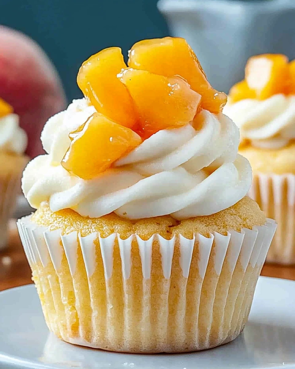 Peach Cobbler Cupcakes