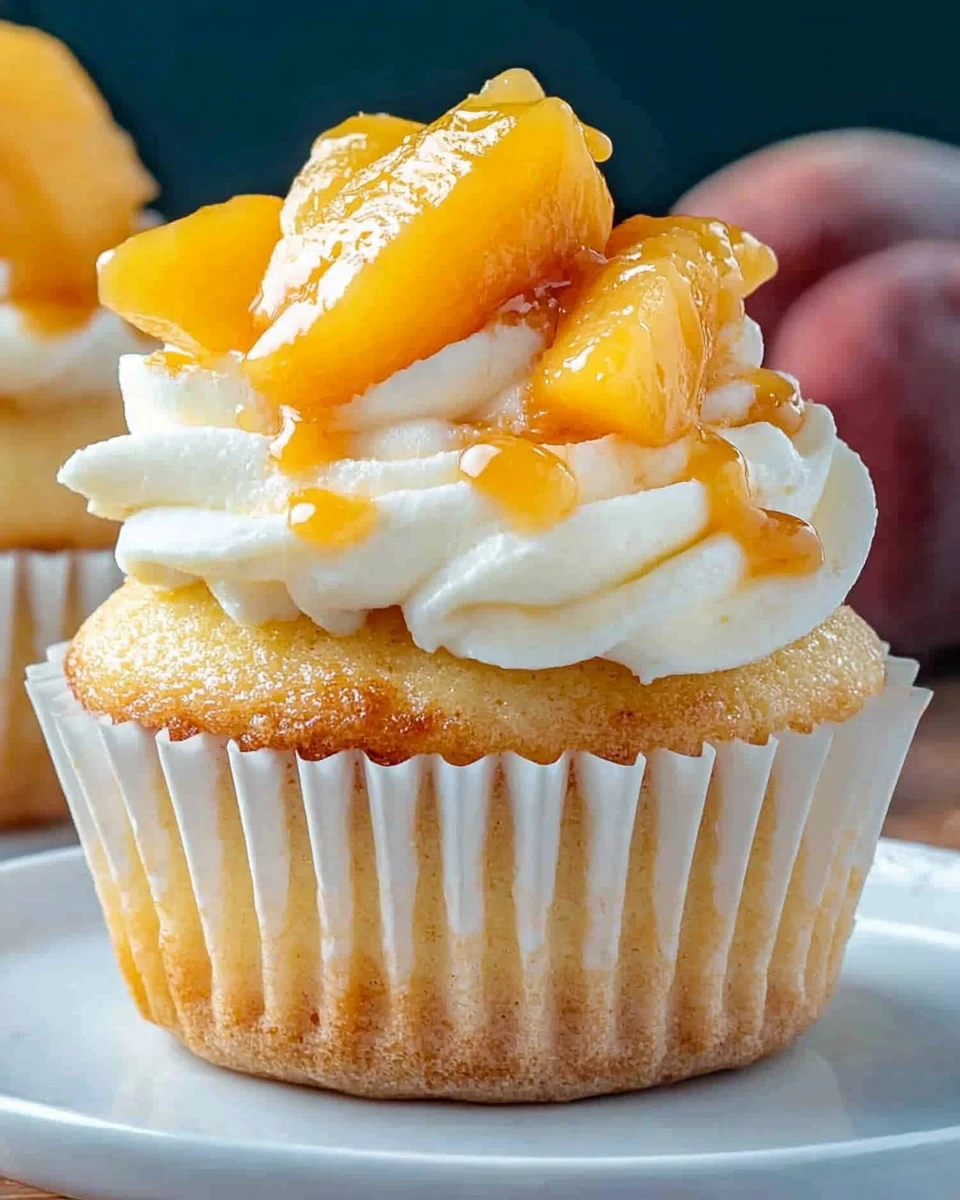 Peach Cobbler Cupcakes