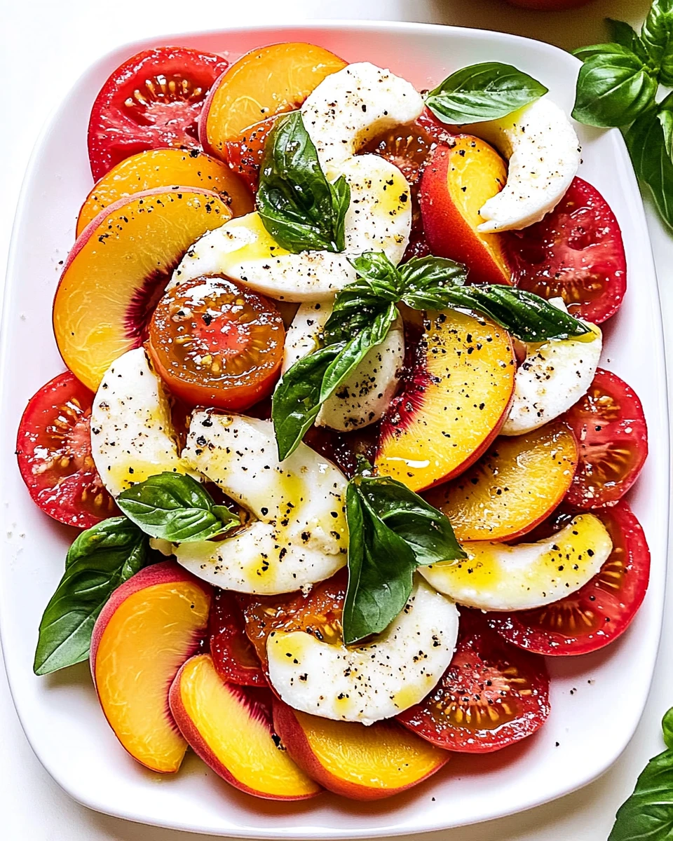 Peach Tomato Caprese Salad
