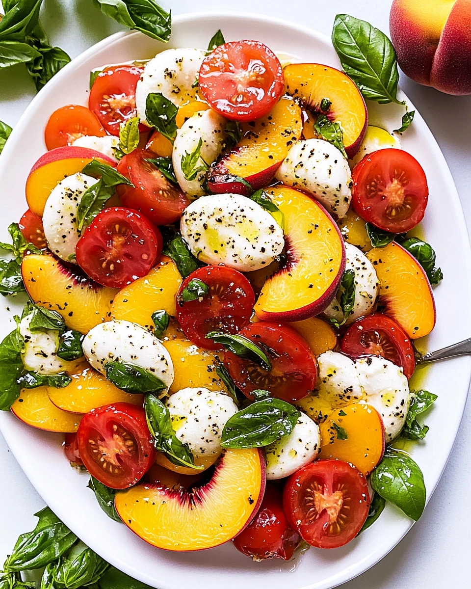 Peach Tomato Caprese Salad