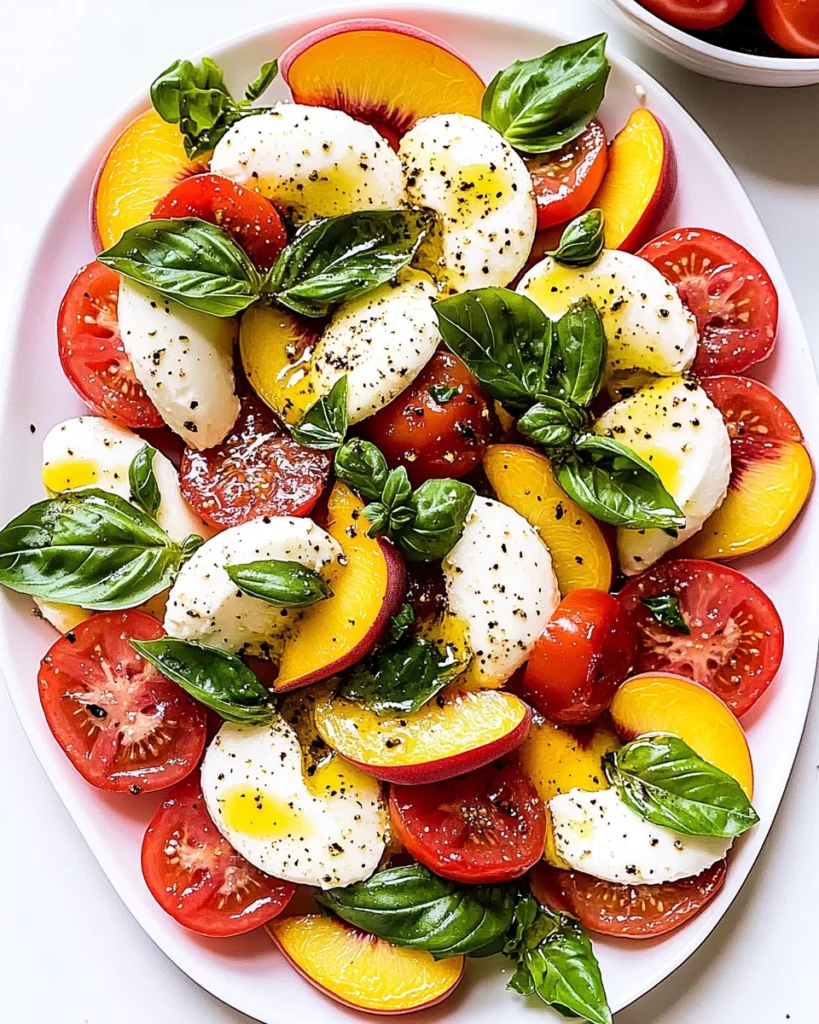 Peach Tomato Caprese Salad